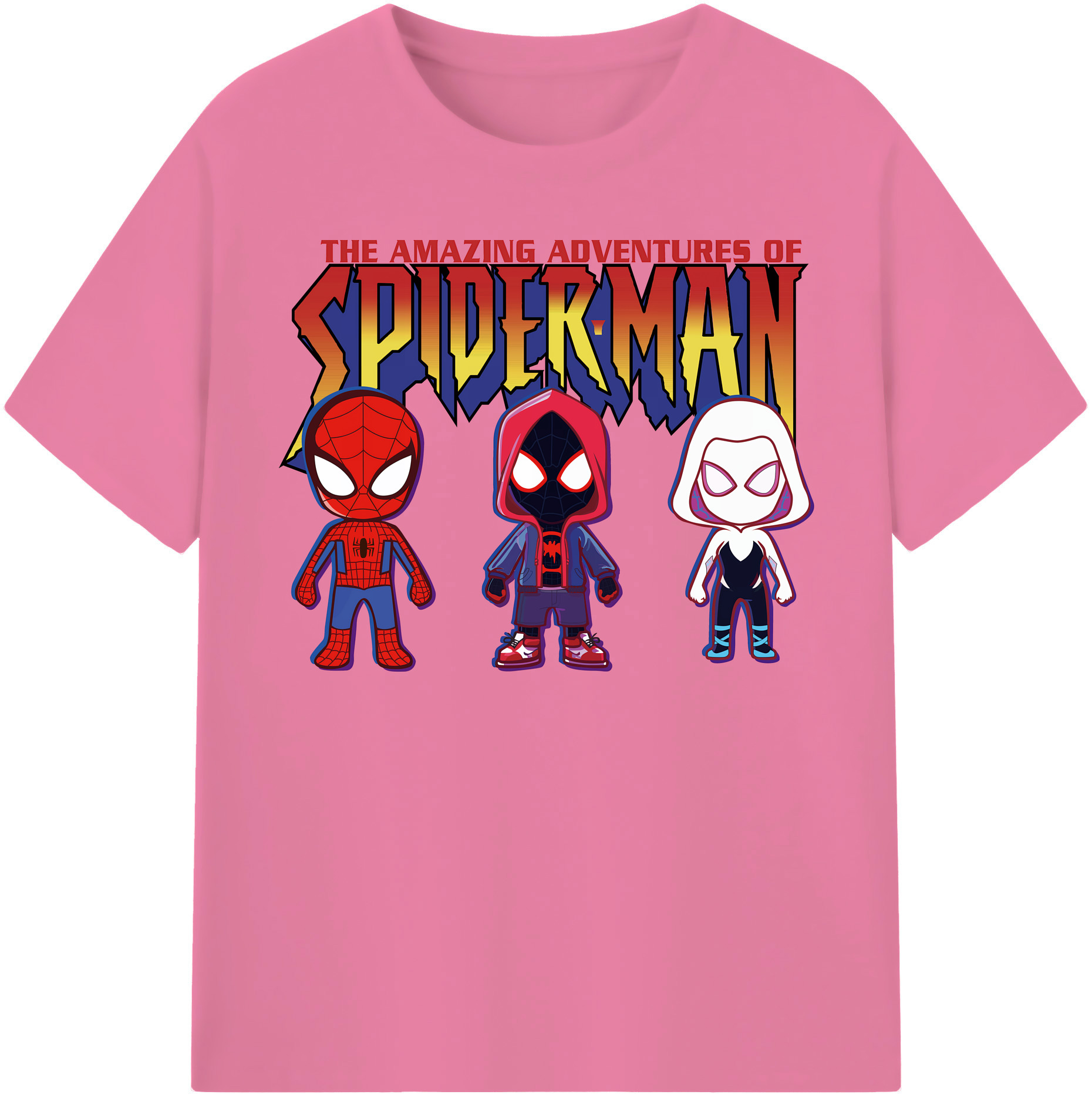 （画像用） Spider Man スパイダーマン 綿100％半袖Tシャツ（フロントプリント）